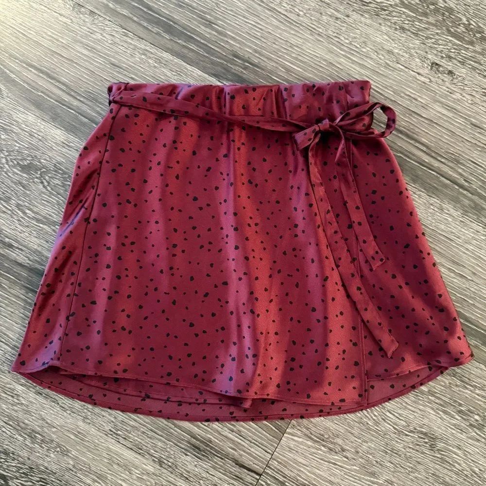 Abercrombie & Fitch Burgundy Dot Skirt